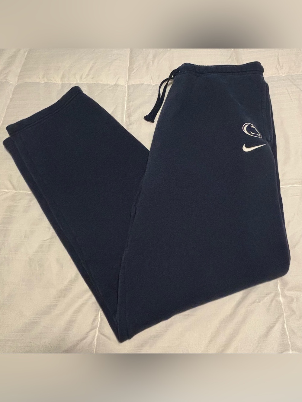 Penn State University Nike Embroidered Blue Joggers Sweatpants Size Large